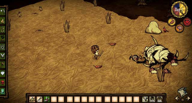When the monster is killed, it drops two interesting items: Spider Eggs and Spider Hat - Bosses - Fight - Dont Starve - Game Guide and Walkthrough