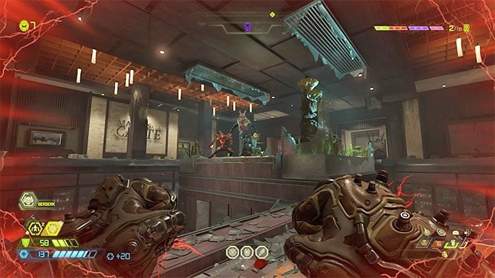 After you get the power-up, the edges of the screen will change their color to suggest the gained effect - Doom Eternal: Power-ups - Basics - Doom Eternal Guide