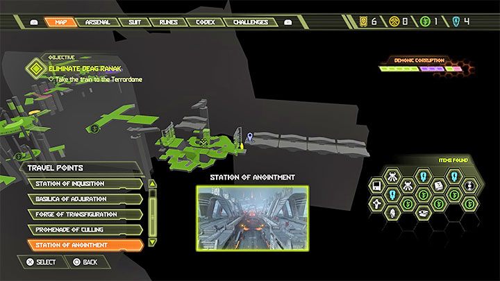 After selecting a region, you have to choose a Travel Point - depending on the region, the game can share from one to several points - Doom Eternal: Fast travel option - how can I use it? - Collectibles and exploration - Doom Eternal Guide