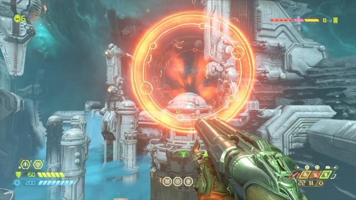 Get out of the room and you will experience Urdaks spell This map has a lot of jumps - use the platform that creates rings in the air - Doom Eternal: Urdak walkthrough - Levels walkthrough - Doom Eternal Guide