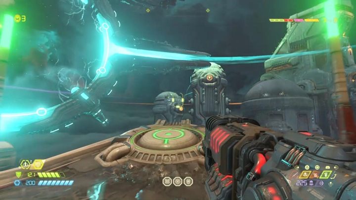 Now get out of the facility, stand on the platform and jump - Doom Eternal: Urdak walkthrough - Levels walkthrough - Doom Eternal Guide