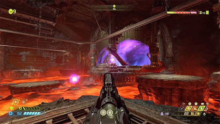 The eyes can shoot large purple projectiles - try to run sideways - Doom Eternal: Big eyes in Nekravol - how to destroy them? - Combat - Doom Eternal Guide