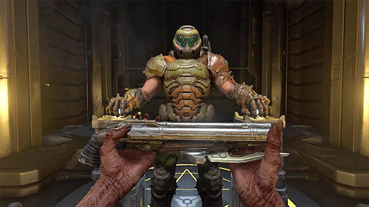 The grappling hook is only available for the Super Shotgun - Doom Eternal: Grappling hook - how to use it? - Combat - Doom Eternal Guide