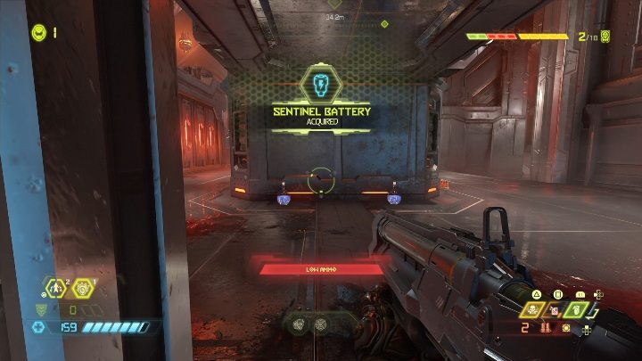 The battery is located in a narrow corridor - Doom Eternal: Doom Hunter Base secrets maps and location - Collectibles and secrets - Doom Eternal Guide