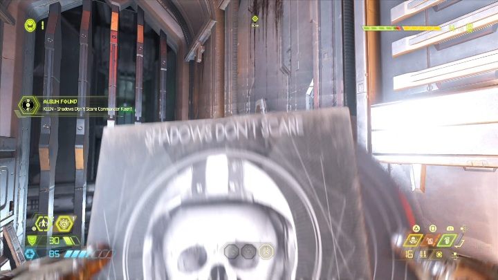 To get to the album, you must enter the walls around the shaft and then jump inside - Doom Eternal: Doom Hunter Base secrets maps and location - Collectibles and secrets - Doom Eternal Guide