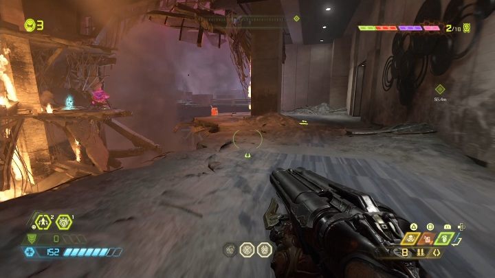 At the opposite end of the building there is a small preserved section of the floor - Doom Eternal: Arc Complex secrets maps and location - Collectibles and secrets - Doom Eternal Guide