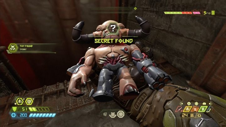 To get the figurine, you have to jump off the shelf and jump into the small cavity below - Doom Eternal: Taras Nabad secrets maps and location - Collectibles and secrets - Doom Eternal Guide