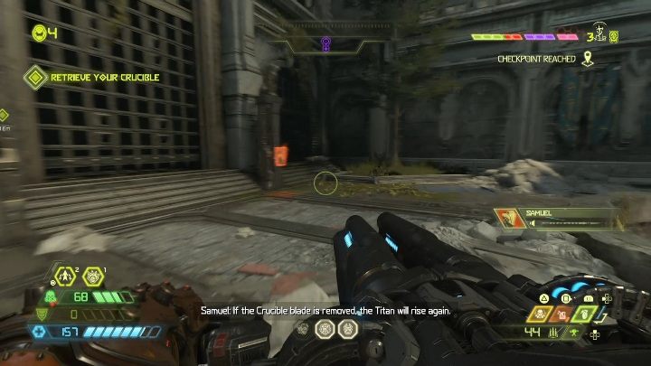 After leaving the well, turn right - Doom Eternal: Taras Nabad secrets maps and location - Collectibles and secrets - Doom Eternal Guide