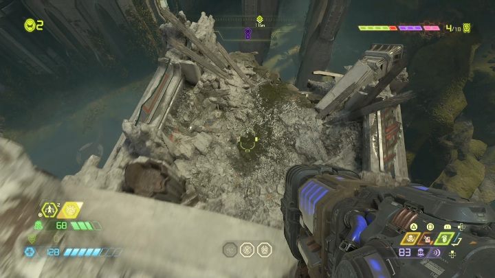 The elevator will take you to the floor from which you can jump - Doom Eternal: Taras Nabad secrets maps and location - Collectibles and secrets - Doom Eternal Guide