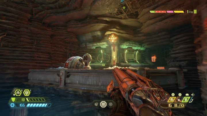 To get to this codex entry, You must, after the end of the arena, hop on the shelf shown above - Doom Eternal: Urdak secrets maps and location - Collectibles and secrets - Doom Eternal Guide