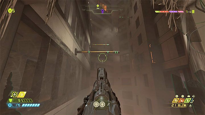 You can come across bars protruding from the walls shortly after starting the campaign - Doom Eternal: Remote ledges - how to get to them? - Collectibles and exploration - Doom Eternal Guide