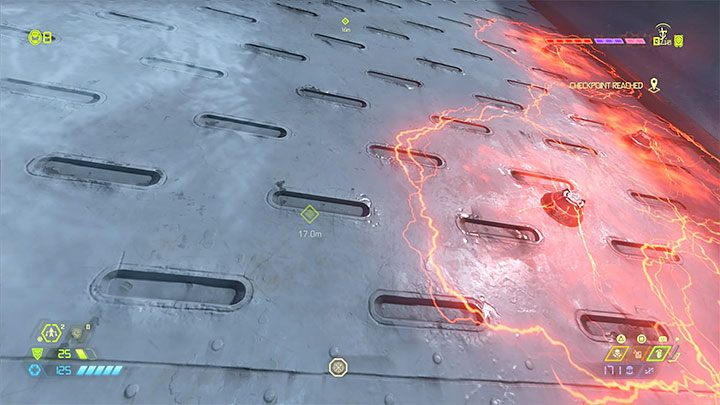 After grabbing the wall, you can move up and down to, for example, climb a higher ledge, or reach a spot on the wall where you can make the next jump (you can look around) - Doom Eternal: Remote ledges - how to get to them? - Collectibles and exploration - Doom Eternal Guide