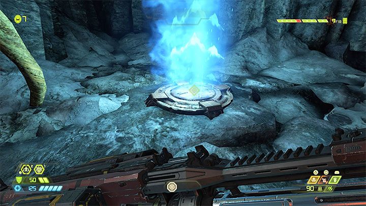 You can also use various types of jump pads to launch the hero in the air - Doom Eternal: Remote ledges - how to get to them? - Collectibles and exploration - Doom Eternal Guide