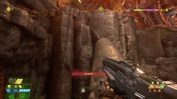 Walk on the lowered column and use the battery on the next compartment to open the passage - Doom Eternal: Exultia walkthrough - Levels walkthrough - Doom Eternal Guide