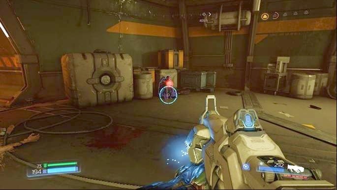 Once below, pick up the Data Log - Doom: Advanced Research Complex Walkthrough - Doom: Walkthrough - Doom Game Guide & Walkthrough