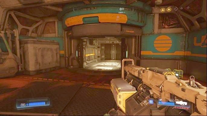 Use the computer marked by the radar once the battle ends - Doom: Advanced Research Complex Walkthrough - Doom: Walkthrough - Doom Game Guide & Walkthrough