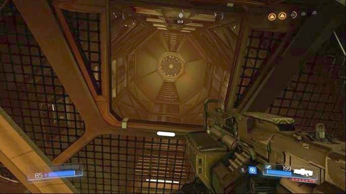 You will have a hole above your head - Doom: Advanced Research Complex Walkthrough - Doom: Walkthrough - Doom Game Guide & Walkthrough