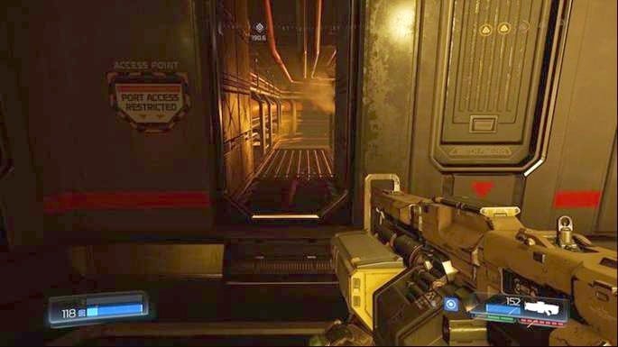 Use the panel in the middle once you get rid of all enemies - Doom: Advanced Research Complex Walkthrough - Doom: Walkthrough - Doom Game Guide & Walkthrough