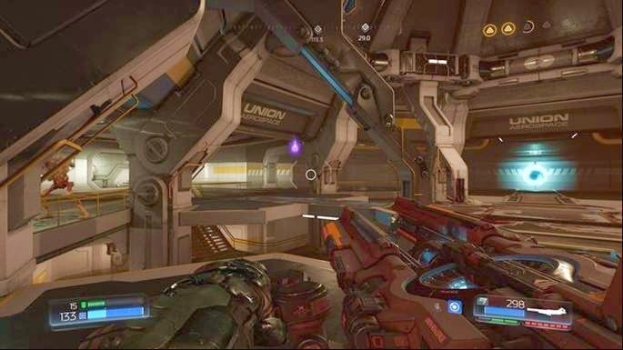 In the room slightly further you must destroy a Gore Nest - Doom: Advanced Research Complex Walkthrough - Doom: Walkthrough - Doom Game Guide & Walkthrough