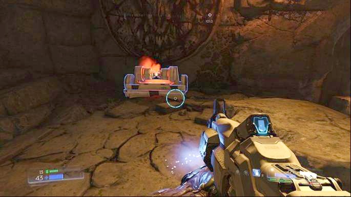 Turn left once the battle ends - Doom: The Necropolis Walkthrough - Doom: Walkthrough - Doom Game Guide & Walkthrough