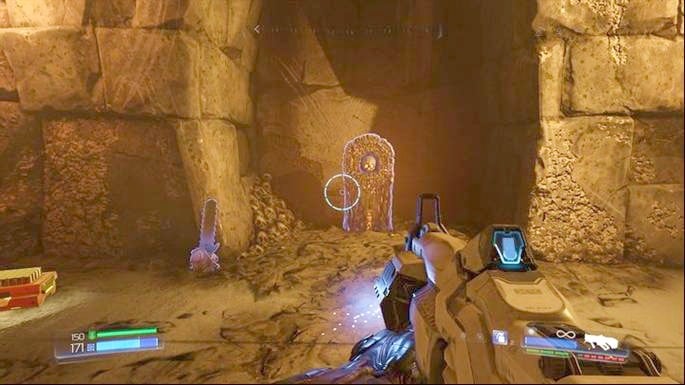 Now you can go back up, to the newly unlocked room with a red switch - Doom: The Necropolis Walkthrough - Doom: Walkthrough - Doom Game Guide & Walkthrough