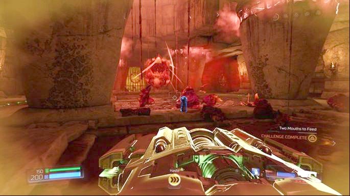 Once two Cacodemons appear, lure them close to each other and then shoot them with BFG - Doom: The Necropolis Walkthrough - Doom: Walkthrough - Doom Game Guide & Walkthrough