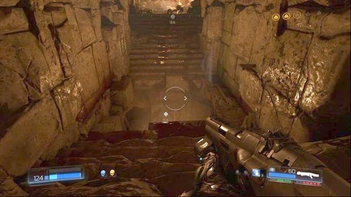 Go to the very bottom after the battle with two Barons of Hell and enter the hole that is located there - Doom: All secrets in The Necropolis - Doom: Secrets - Doom Game Guide & Walkthrough