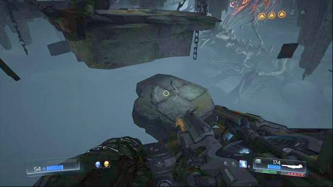 Under the third rock there is a collectible hidden (Tealguy) - Doom: All secrets in The Necropolis - Doom: Secrets - Doom Game Guide & Walkthrough