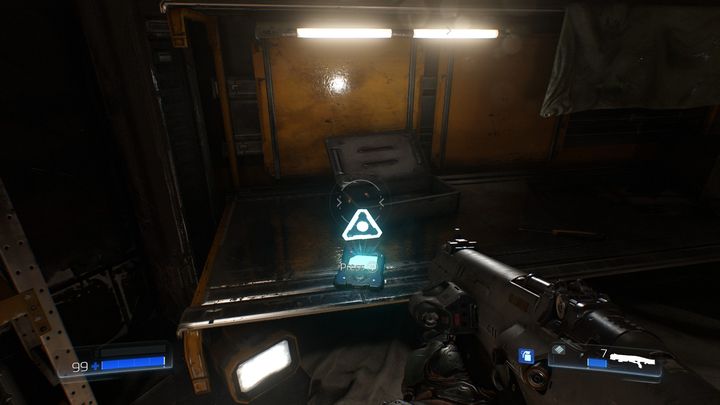 Once the encounter ends, go to the other side of the room and pick up the Data log [5] - Doom: Resource Operations Walkthrough - Doom: Walkthrough - Doom Game Guide & Walkthrough