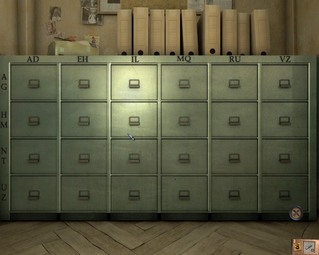 Filling cabinets - Prologue - Dracula 4: The Shadow of the Dragon - Game Guide and Walkthrough