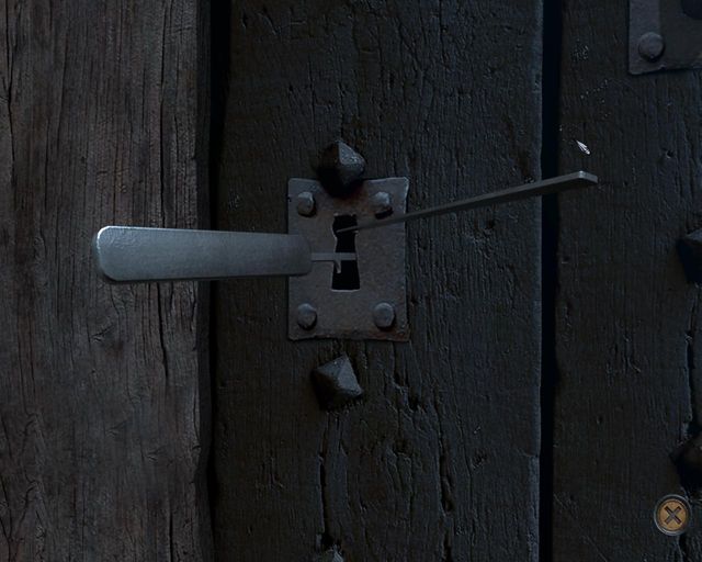 Now push in the lock pick so that only one hook is visible and lower the tension tool (see the screenshot for reference) - Meeting Yanek - Chapter 2: Istanbul - Dracula 4: The Shadow of the Dragon - Game Guide and Walkthrough