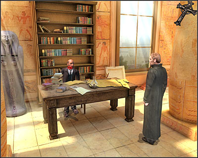 Don't end this conversation just yet - Egyptian Museum - Cairo - Dracula: Origin - Game Guide and Walkthrough
