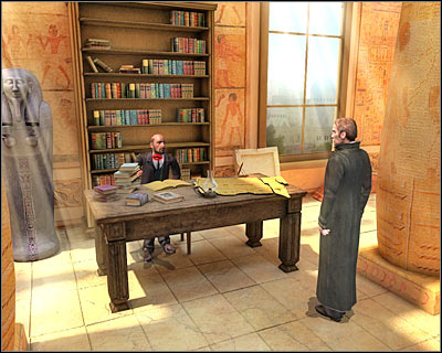 Before you decide to talk to the assistant again, you should consider taking two new objects - Egyptian Museum #2 - Cairo - Dracula: Origin - Game Guide and Walkthrough
