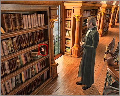 You may finally proceed to the lower level of the library - Library I - Vienna - Dracula: Origin - Game Guide and Walkthrough