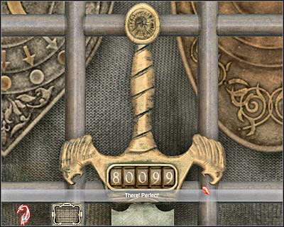 Take two items from the armory - a Coat of mail and a Crossbow without bow string - Dracula's Castle VI - Transylvania - Dracula: Origin - Game Guide and Walkthrough