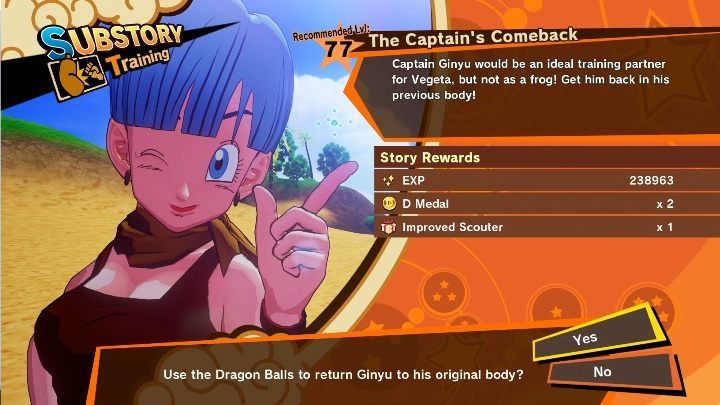 Time frame: From Majin Buu Reborn - Episode 8: Finale to No time limit - The Capitans Comeback | Side mission in DBZ Kakarot - Majin Buu Reborn - Dragon Ball Z Kakarot Guide