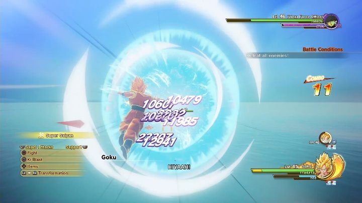 You must fight three enemy groups - Between Worlds | Side mission in DBZ Kakarot - Android Terror Arrives - Dragon Ball Z Kakarot Guide