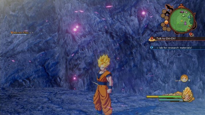 Go back to Darlinge Polynya and find the resources located between the rocks - Friends Forever | Side mission in DBZ Kakarot - Android Terror Arrives - Dragon Ball Z Kakarot Guide