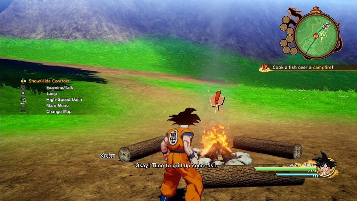 Campfires can be found in all parts of the world - Hunting and fishing | DBZ Kakarot basics - Basics - Dragon Ball Z Kakarot Guide
