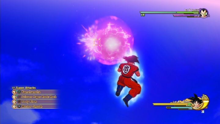 Use guard to protect yourself from attacks - Combat system | DBZ Kakarot basics - Basics - Dragon Ball Z Kakarot Guide