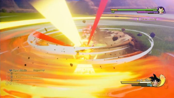 You can use guard even during an enemy attack to reduce some of the damage received - Combat system | DBZ Kakarot basics - Basics - Dragon Ball Z Kakarot Guide