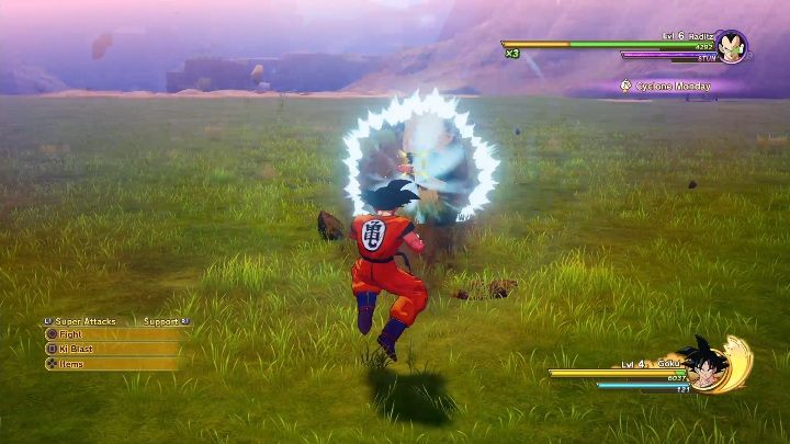 A step must be performed right when the enemy begins to attack you - Combat system | DBZ Kakarot basics - Basics - Dragon Ball Z Kakarot Guide