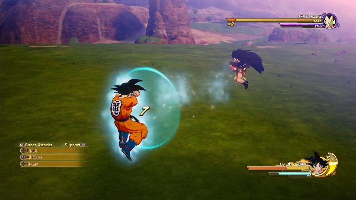 Red indicates that your guard will soon end - Combat system | DBZ Kakarot basics - Basics - Dragon Ball Z Kakarot Guide