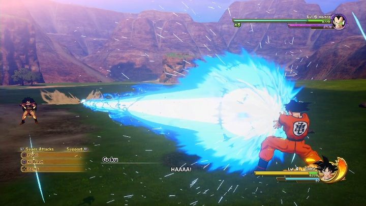 Choose super attacks accordingly to your opponents health and skills - you want to be sure that you wont waste your attack and the opportunity to deal damage - Combat system | DBZ Kakarot basics - Basics - Dragon Ball Z Kakarot Guide