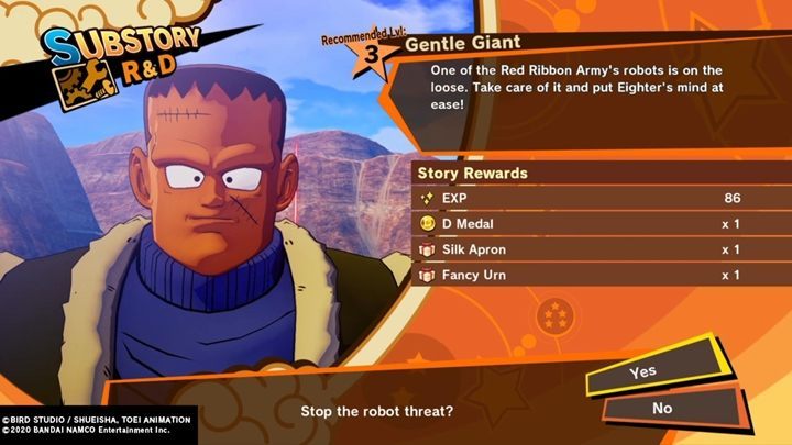 Time frame: From Attack of the Saiyans - Episode 2: Rumble with Raditz to Episode 2: Rumble with Raditz - Gentle Giant | Side mission in DBZ Kakarot - Attack of the Saiyans - Dragon Ball Z Kakarot Guide