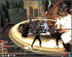 I strongly recommend starting with attacking Lady Harimann #1 - Repentance - p. 2 - Act II - Dragon Age II Game Guide