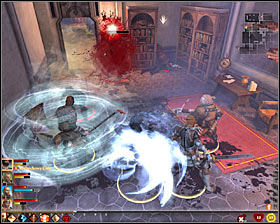 The best solution now is to retreat to the previous room after triggering the trap, especially that new guards will appear running from the northern rooms #1 - Family Matter - p. 1 - Act II - Dragon Age II Game Guide