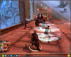 Darkspawns will attack you from three different sides - from the east, north (a small room) and west - Finding Nathaniel - Act III - Dragon Age II Game Guide