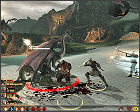 This time it will be even harder, because in addition to the group of dragonlings #1, youll have to face a standard dragon #2 - Mine Massacre - Act III - Dragon Age II Game Guide