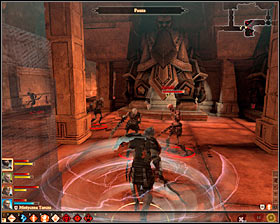 You can go to the northern #1 (M69, 2) or eastern #2 (M69, 3) room - Cavern of Dead - Act II - Dragon Age II Game Guide